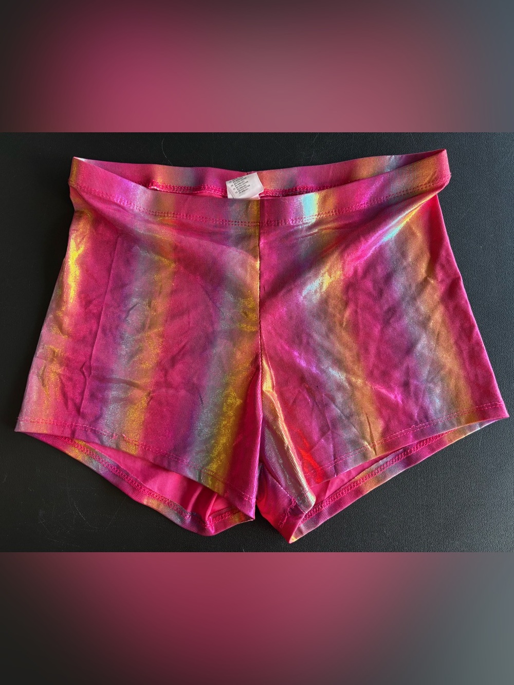Women’s Metallic Pink Dance Shorts